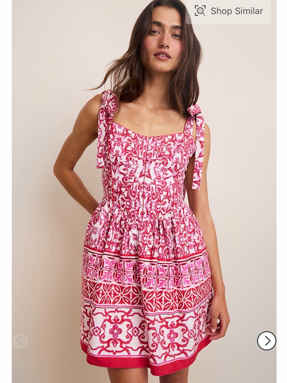 Francesca’s Rosalie Tile Print Mini Dress size small